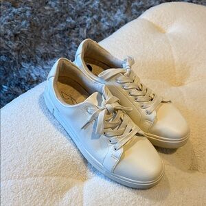Joie Cream Lace-Up Sneakers